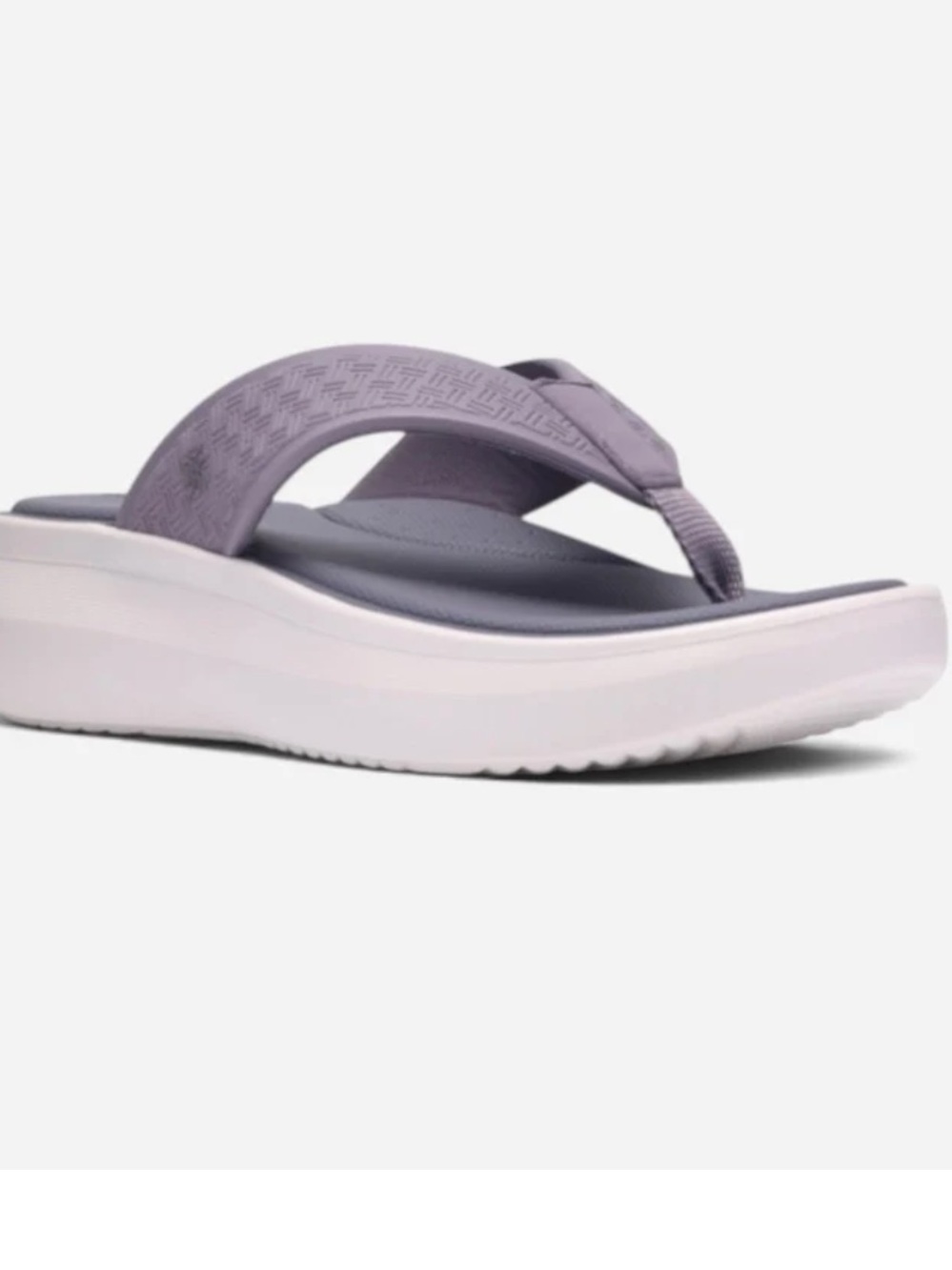 Cloudsteppers by Clarks Lavender Platform Flip-Flop Sandal